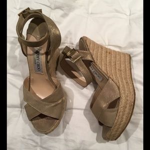Jimmy Choo wedge espadrille sandals